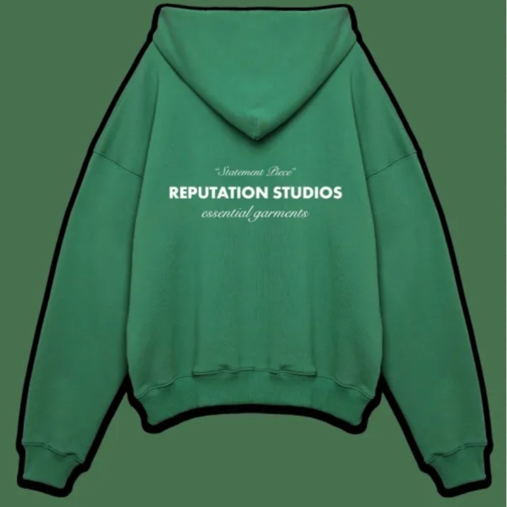 reputation studios "Statement Piece" Hoodie - Pine Green
